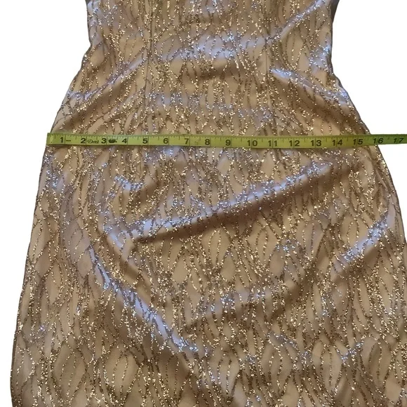 Dancing Queen Rose Gold Sequin Lace-Up Back Mini Dress | Size L | NWT - Picture 9 of 12